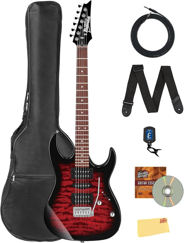 Ibanez gio GRX70QA エレキギター レッド/ブラック Ibanez GRX70QA - Transparent Red Burst | Northeast Music Center
