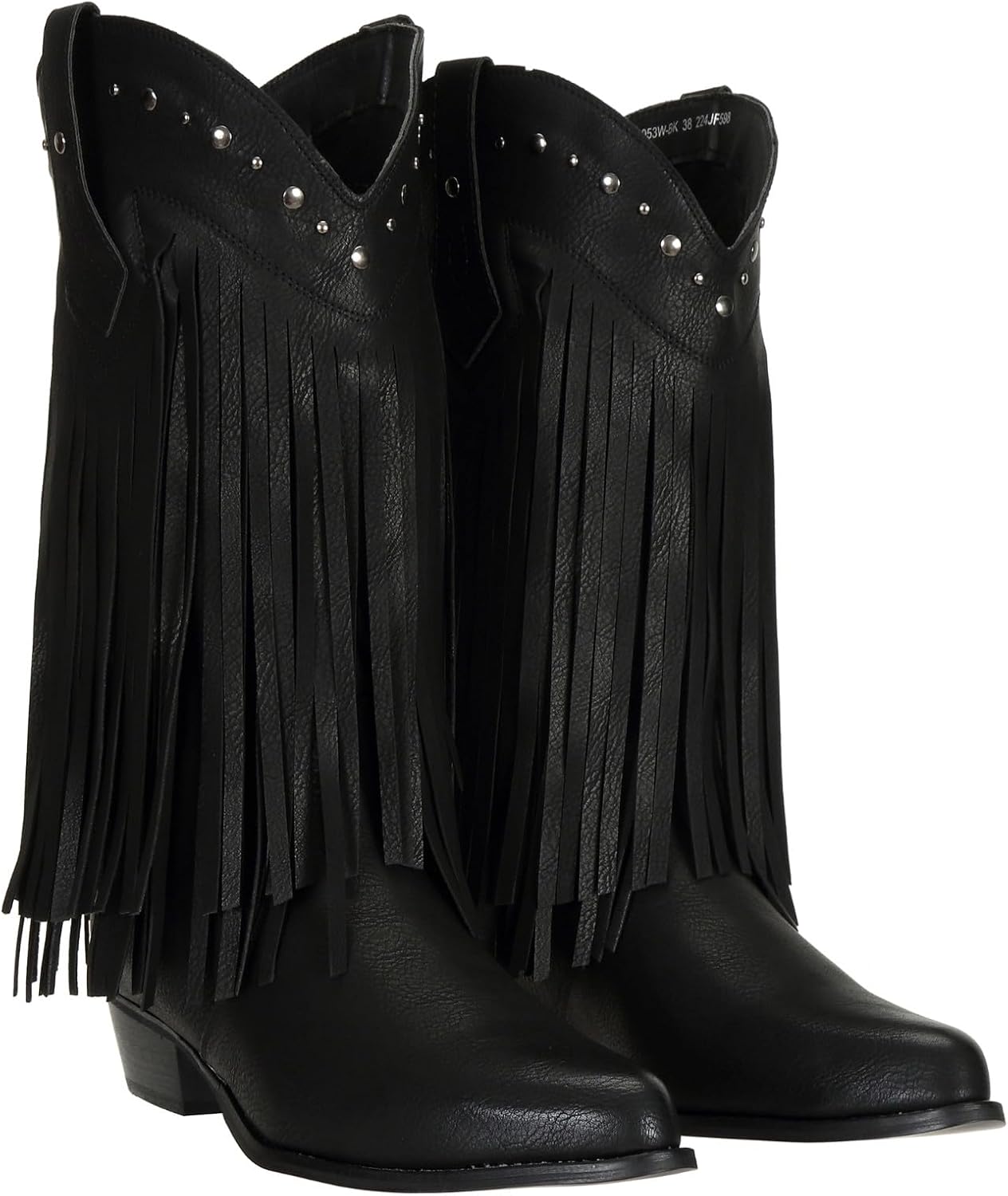 SheSole Women's Wide Calf Fringe Boots Wide Width Western Cowgirl Cowboy Tassel Boots - Image 5