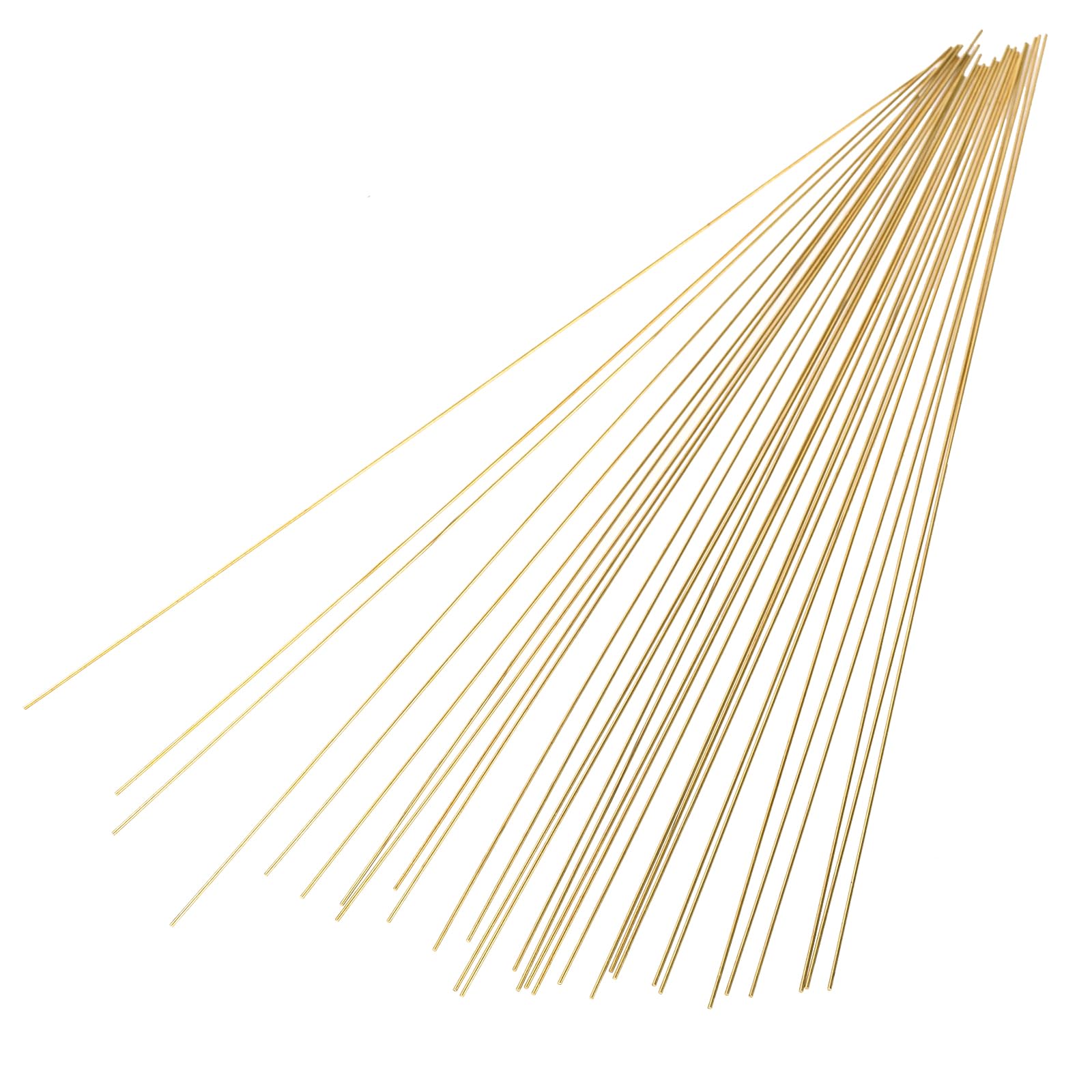 Lot de 30 tiges rondes en laiton, 1 mm x 300 mm, pour loisirs créatifs, modélisme