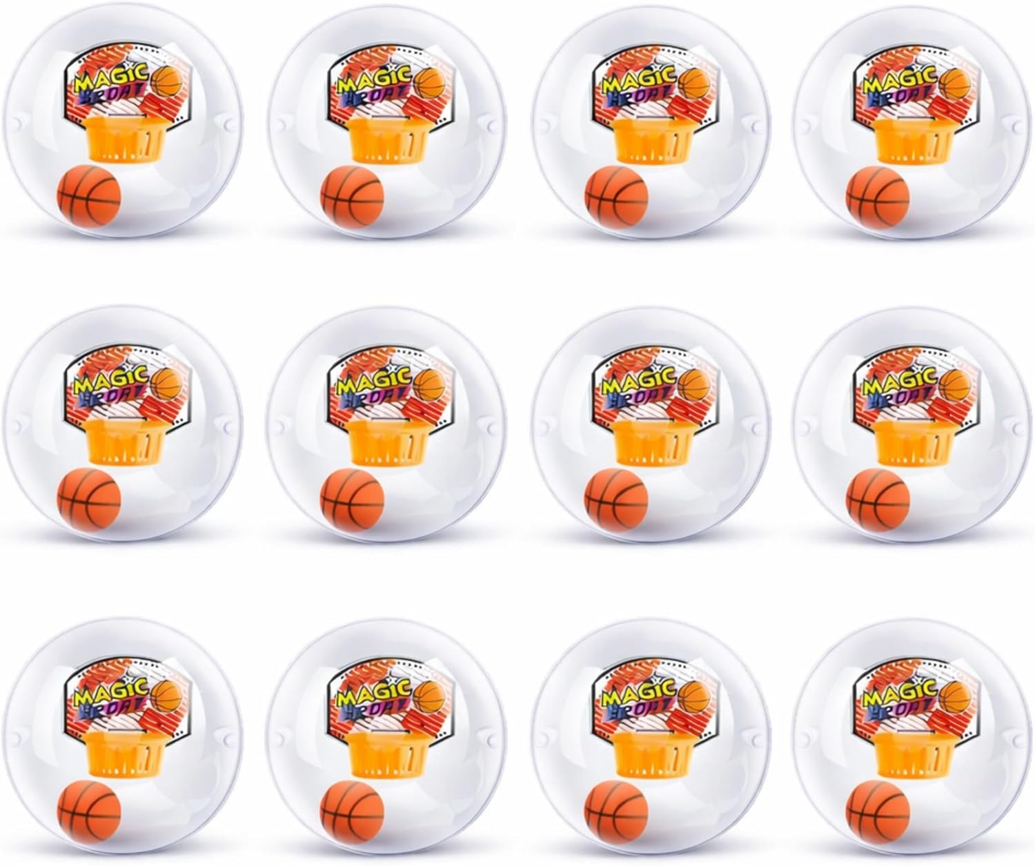 Liberty Imports Paquete de 12 mini baloncesto electrónico de mano para disparar y puntuar juego de aro con luces LED y sonidos, juguetes a granel,