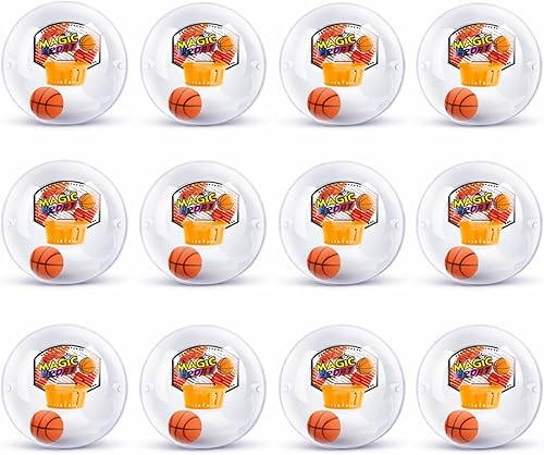 Liberty Imports Paquete de 12 mini baloncesto electrónico de mano para disparar y puntuar juego de aro con luces LED y sonidos, juguetes a granel,