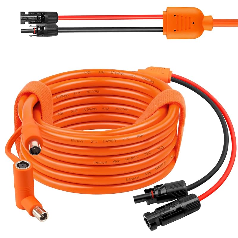 Cabo de Extensão Solar para DC 8 mm MOOKEERF 12AWG+14AWG com Adaptador DC7909 para DC8020, 7,62 m