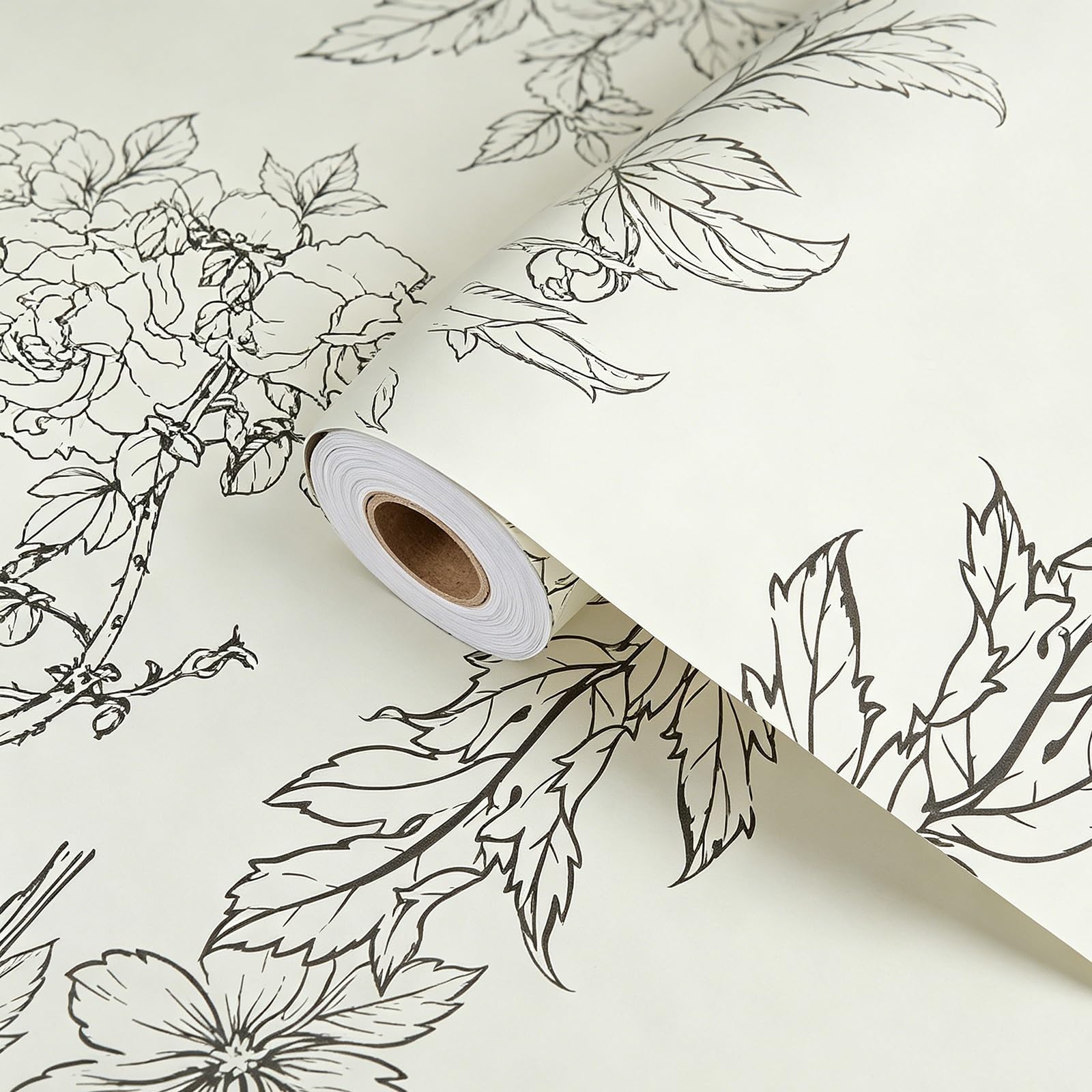 Zynqra D ﻿Floral Peel An Stick Wallpaper,Removable Ecorative Vinyl,For Bathroom Bedroom(,L100cm/39.4In*W40cm/15.8In)