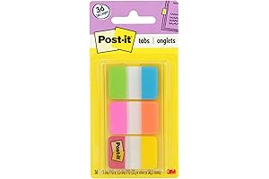 Post-it® Tabs for Books, Assorted Neon Colors, 6 Dispensers, 36 Tabs/ Dispenser (686-ALOPRYT)