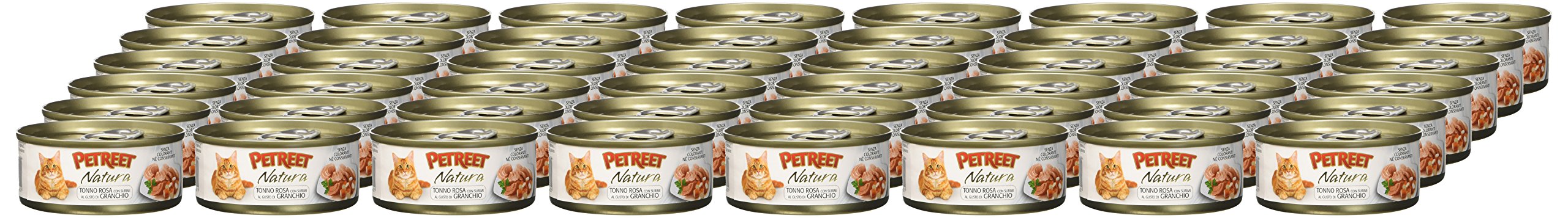 Petreet Natura Tonno Rosa con Surimi Granchio - Confez. da 48 Pezzi x 70 gr