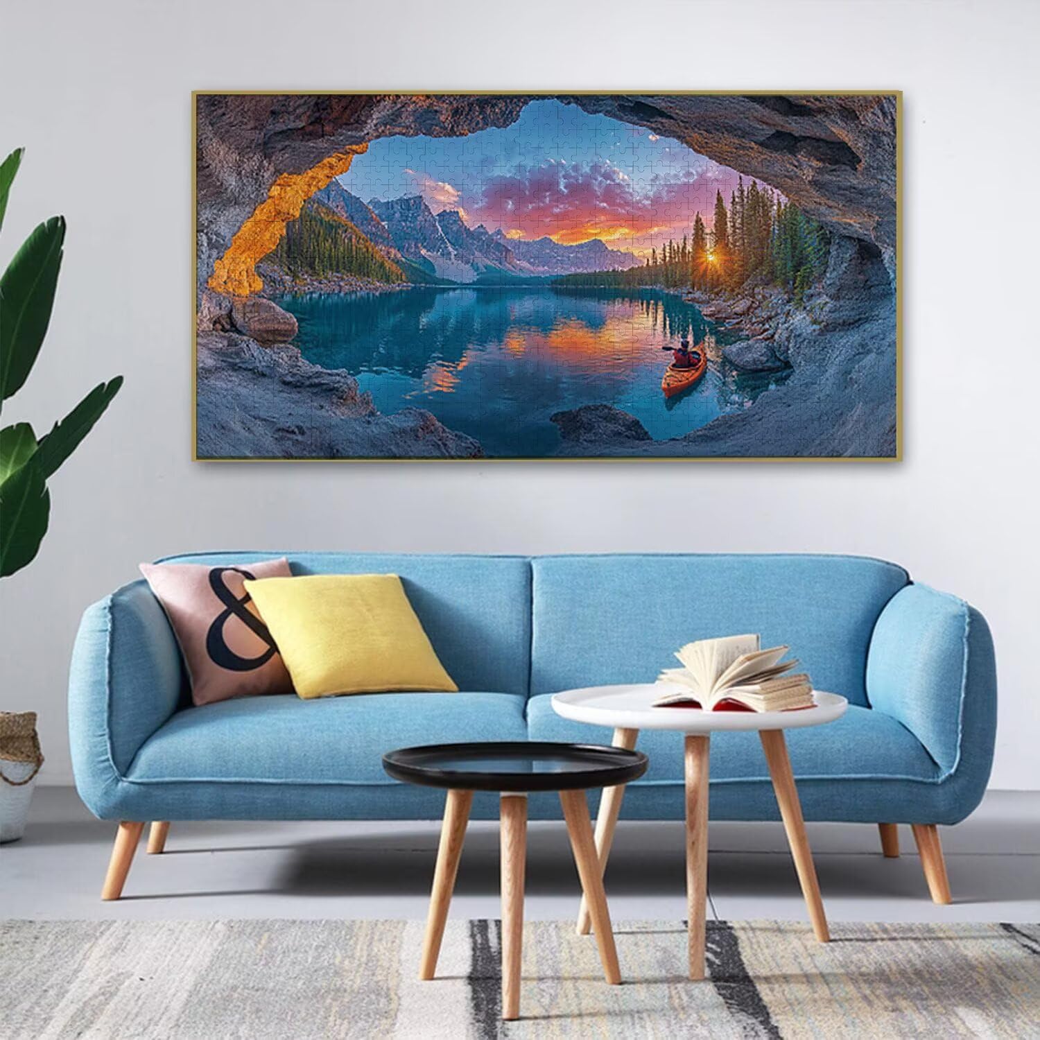 Puzzle dla dorosłych 1100 elementów, puzzle z krajobrazem jeziora, dla dorosłych klasyczne puzzle i od 14 lat junior, rodzinna rozrywka domowa puzzle prezent 87x42cm l-371