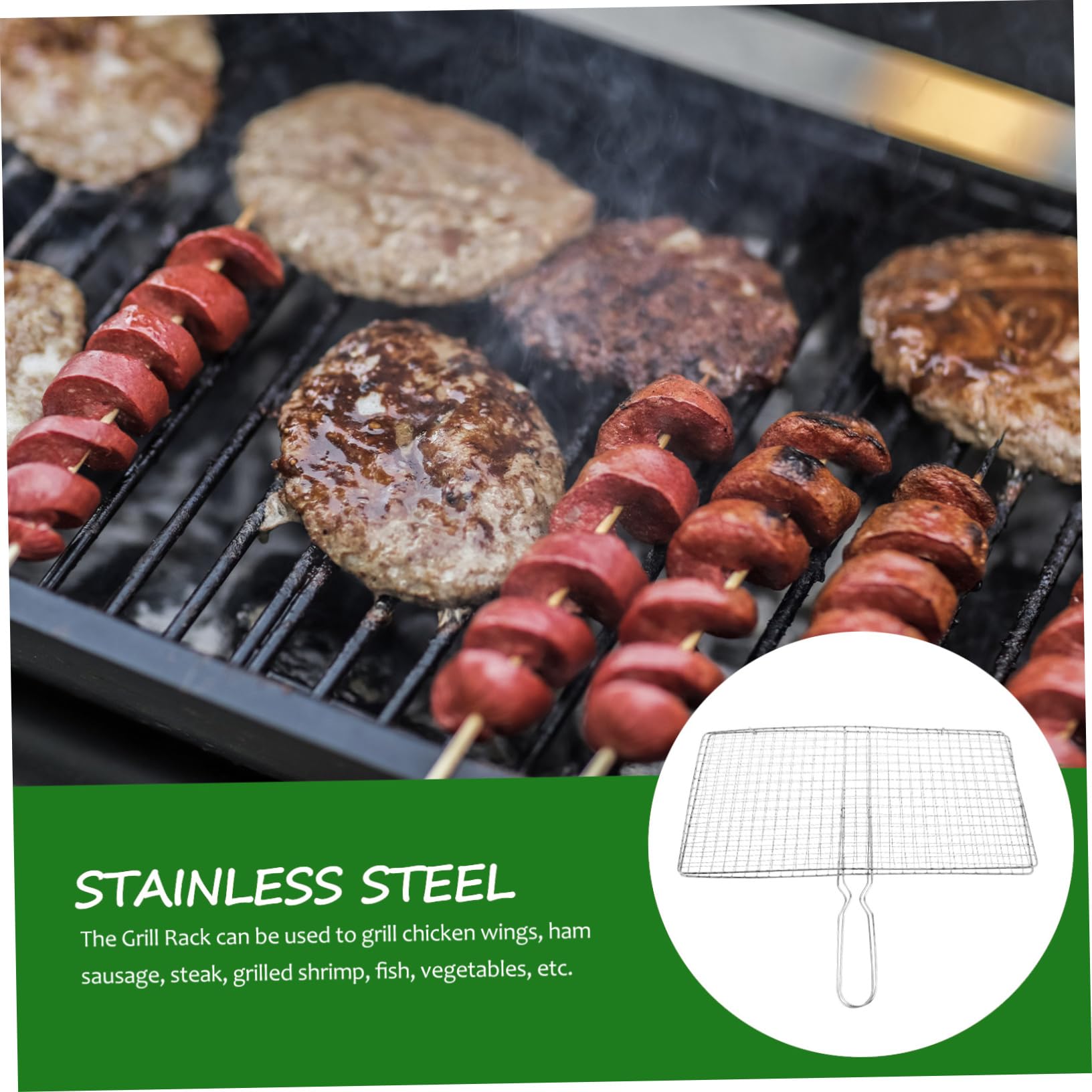 Cesta para Barbacoa, Parrilla para Pescado Y Verduras, Accesorio Portátil
