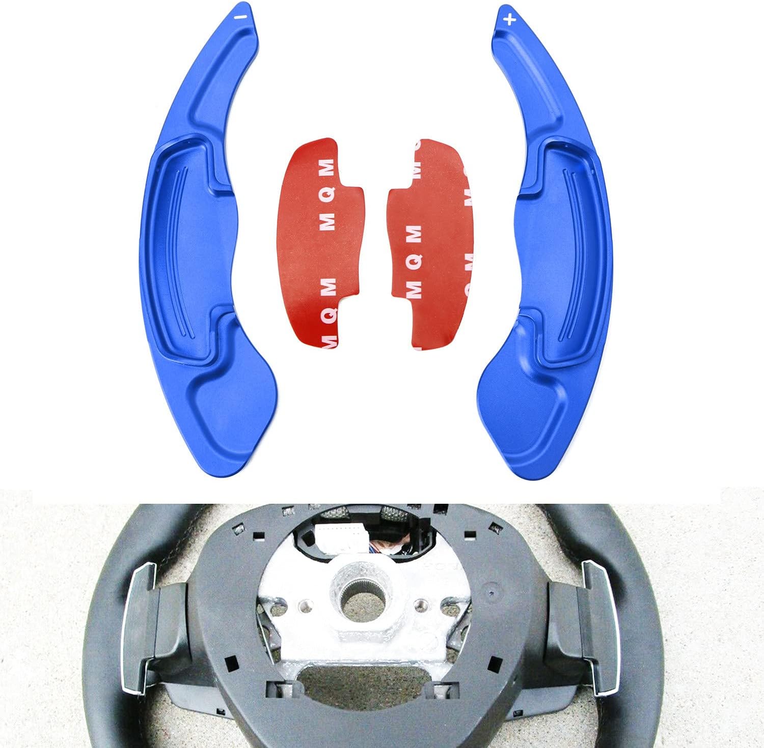 iJDMTOY Sports Blue CNC Billet Aluminum Larger Paddle Shifter Extensions Compatible with Honda Accord Civic Insight CR-V, Compatible with Acura 2009-2014 TL