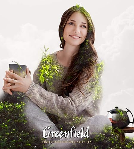 Miniatura 6 de Greenfield Colección de té verde Jasmine Dream - Té especial finamente seleccionado, 100 bolsitas de té de doble cámara con etiquetas en sobres de