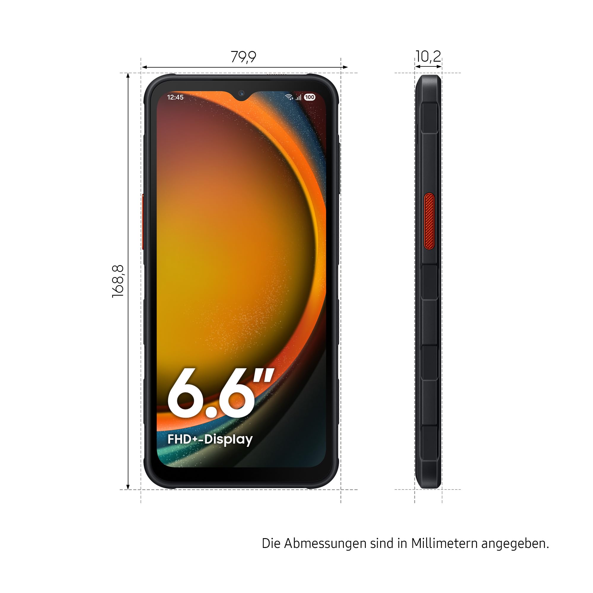 Samsung Galaxy Xcover7 Pro, Robustes AI Smartphone ohne Vertrag, Android-Handy mit Knox Suite, 6 GB RAM, 128 GB Speicher, 50-MP-Kamera, Awesome Graphite, 3 Jahre Herstellergarantie
