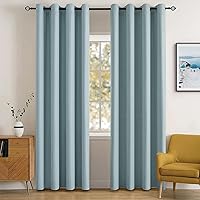 Vista 88 de MIULEE Cortinas opacas para dormitorio o sala de estar, juego de 2 paneles de cortina para ventana con aislamiento térmico y bloqueo de luz