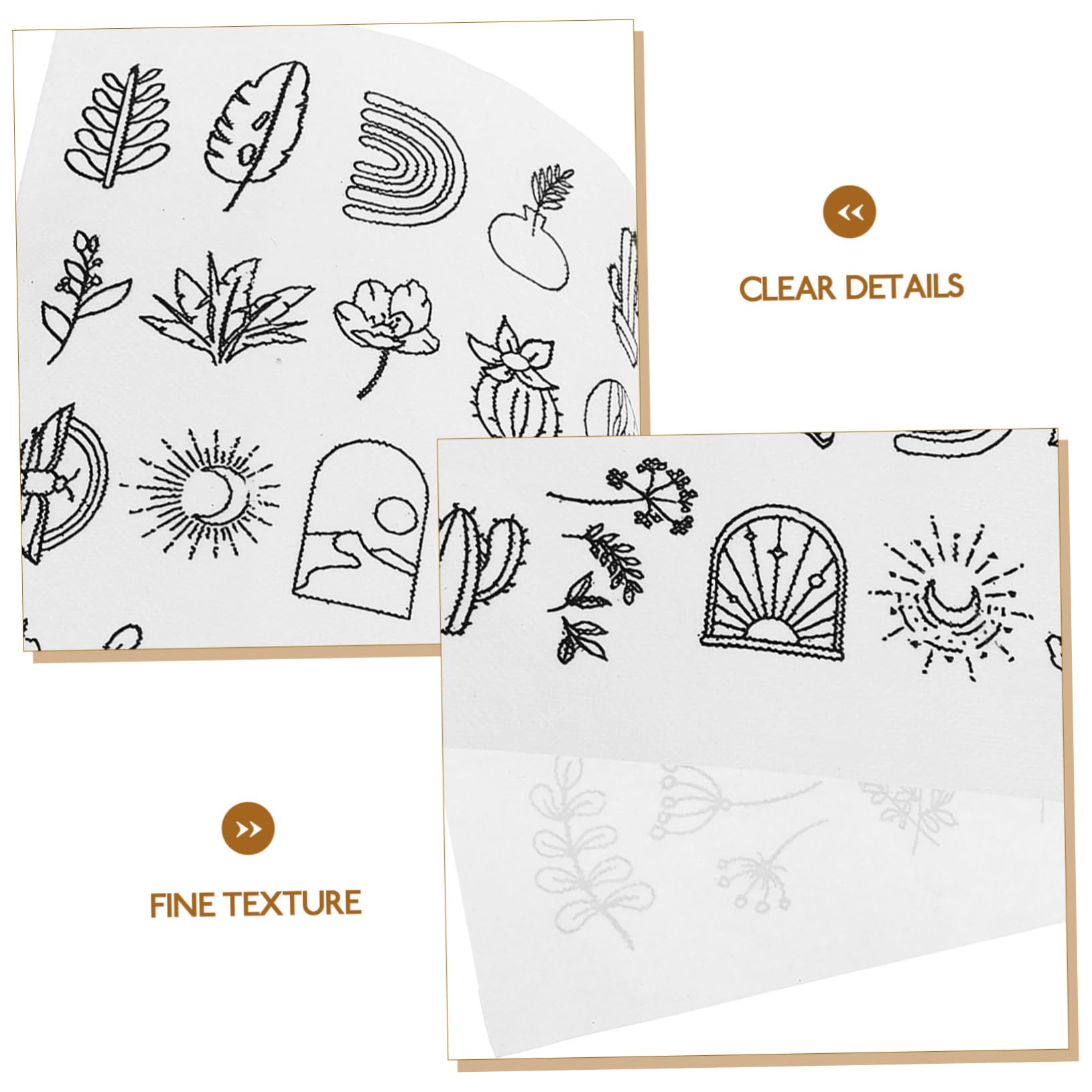 Tofficu 5 Hojas suministros de bricolaje de coser estabilizadores de bordado decorativos Malla stitching equipo soluble estabilizador rasgable para bordar pegar y coser papel de bordar
