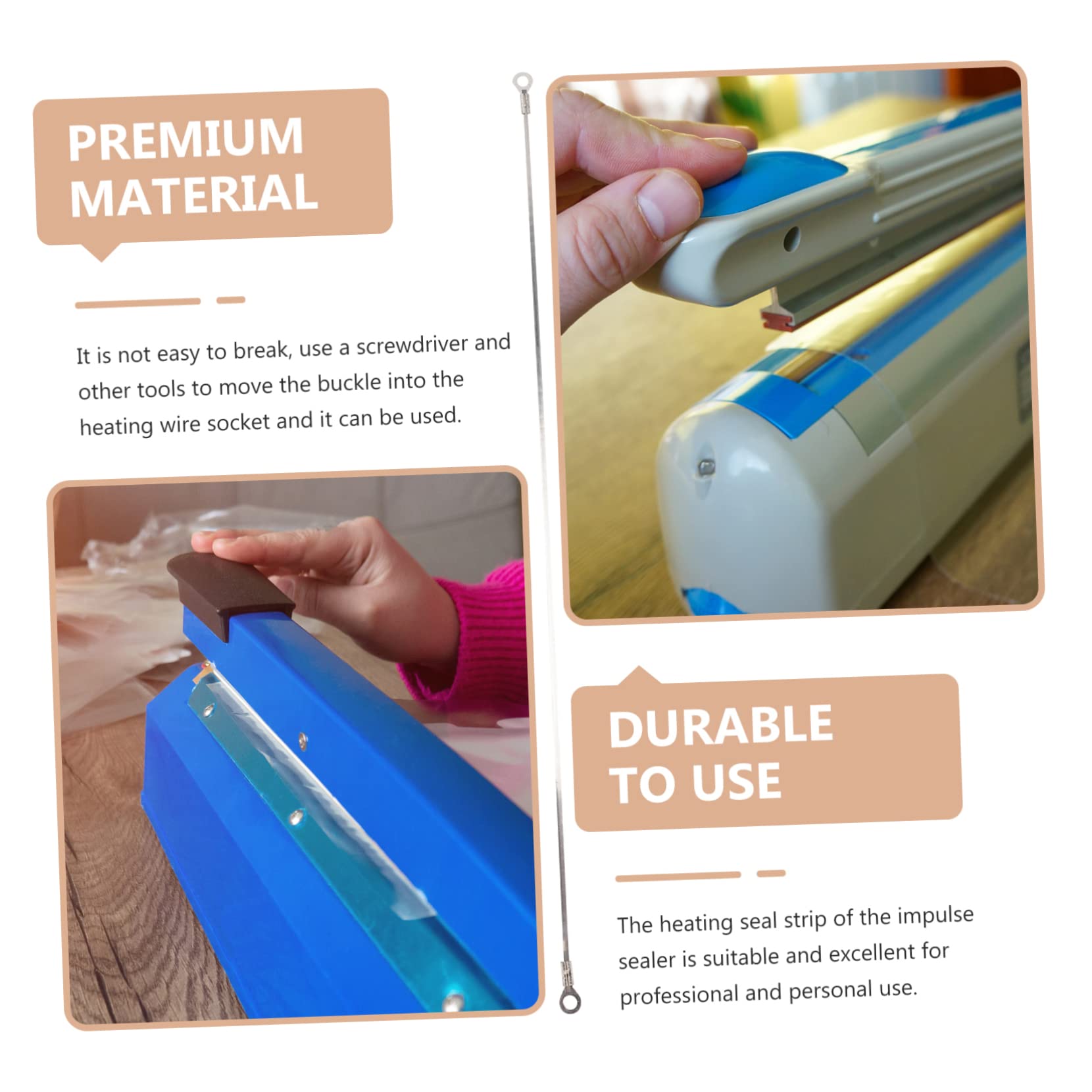 20piezas Tiras De Calefacción Para Selladora Manual De Para Máquina De Sellado Accesorios De Alta Para Empacar Bolsas Plásticas