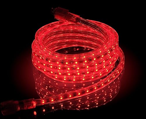 Miniatura 2 de CBconcept Listado UL, 30 pies, 3200 lúmenes, rojo, regulable, 110-120 V CA, tira de luz LED plana flexible, 540 unidades 3528 SMD LED, uso en