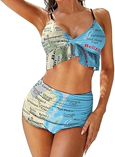 Maps of France Women's Bikini Sexy Two Piece Swimsuit Beachwear