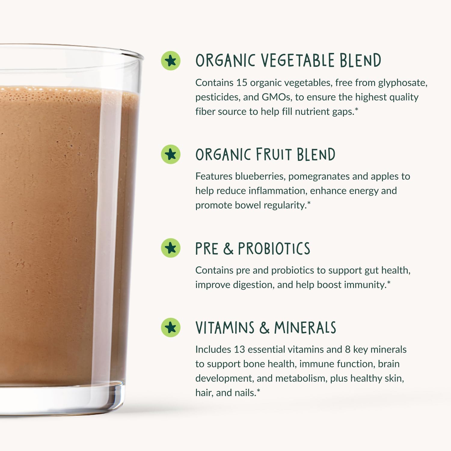 Beam Kids Multivitamin Powder – Kids Vitamins with Greens, Probiotic & Prebiotic, Immune Support for Children & Toddlers, No Artificial Sweeteners, For Picky Eaters, 20 Servings, Chocolate Chip Cookie - Image 7