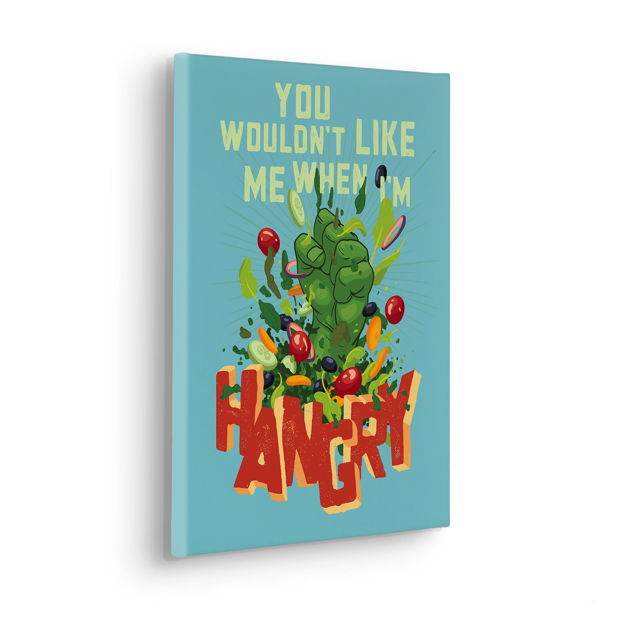 Komar Komar Canvas Picture - Marvel Hangry - Size 30 x 40 cm - Children's Room Picture, Wall Picture, Children's Room