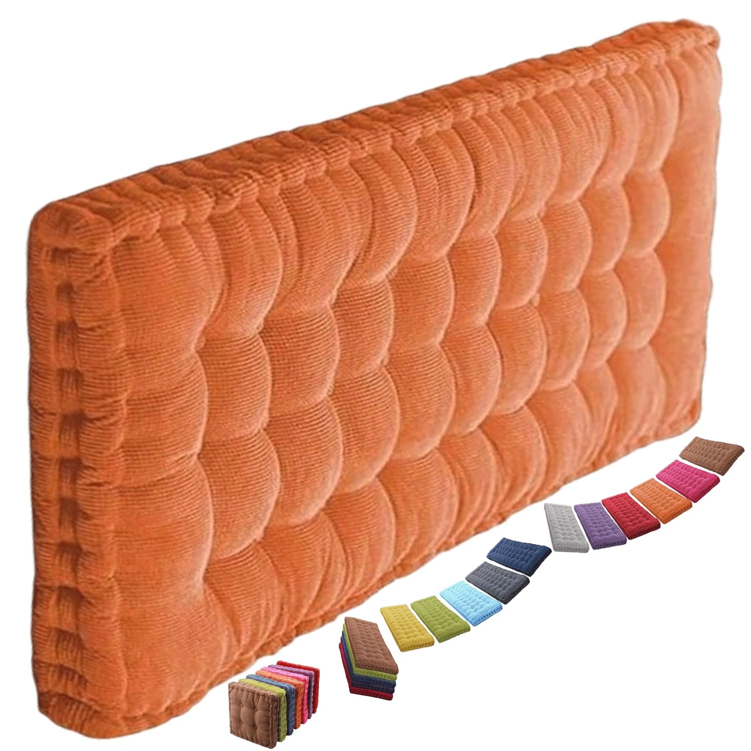 uyeoco Thick Bench Cushion Pad 2/3 Seater,Cotton Garden Bench Pad Cushions 100cm/110cm/120cm,Seat Cushion Pads for Outdoor Indoor(6@,50x130cm)