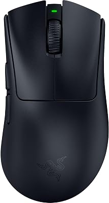 Razer DeathAdder V4 Pro Wireless Gaming Mouse: 56g Lightweight - HyperSpeed Wireless Gen-2 - Optical Scroll Wheel - Optical Switches Gen-4 - Focus Pro 45K Sensor Gen-2 - Up to 150 Hr Battery - Black