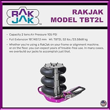 小物 Jake2 Amazon.com: Zendex Tool TBT2 RakJak Pneumatic Jack, Triple