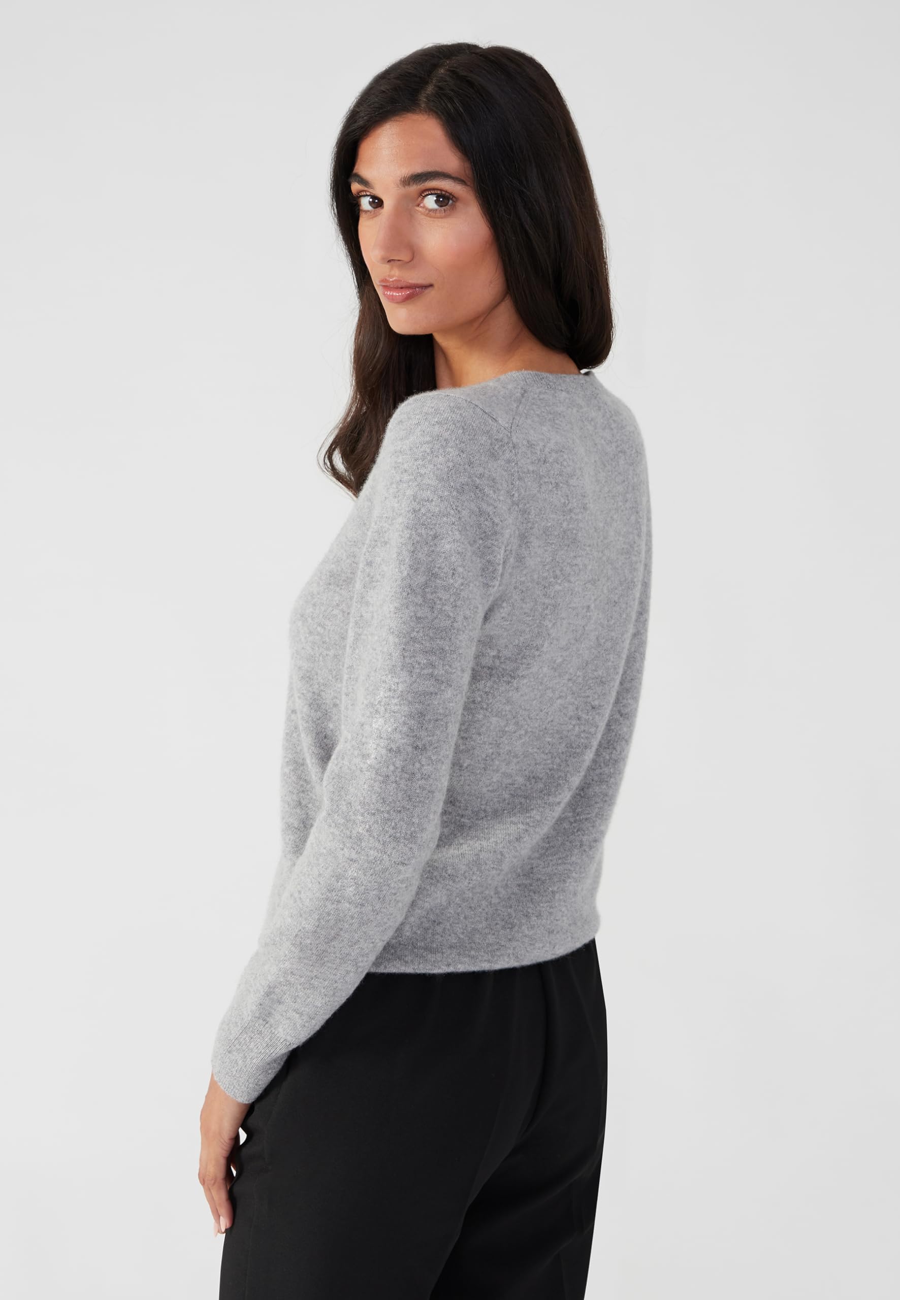 Style & Republic Maglione da donna con scollo a V, elegante in 100% cashmere – Il tuo morbido maglione di alta qualità per momenti eleganti in autunno e inverno