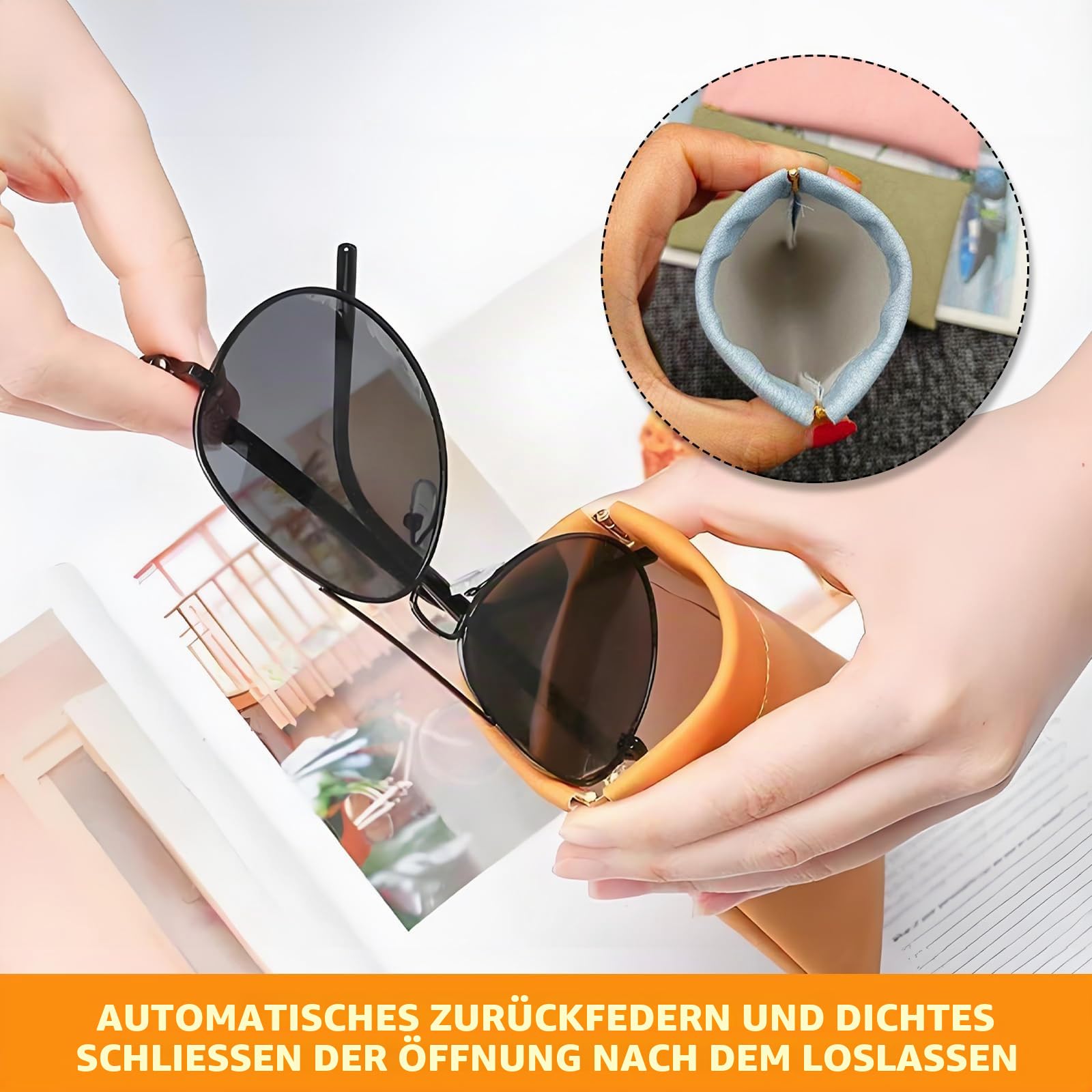 Brillenetui Weich Leder Brillenbeutel Sonnenbrillenetui Brillentasche Brillenhülle Sonnenbrillen Brillen Etui Sonnenbrille