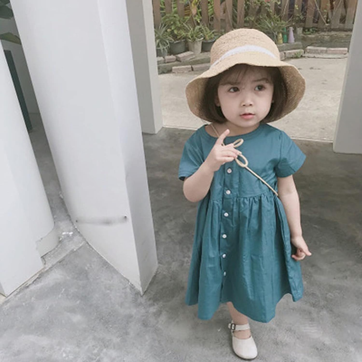 [KAPE1] ワンピース 子供 女の子 半袖 春 秋 夏 コットン Aライン フレアスカート ふんわり 可愛い プリンセス お姫様