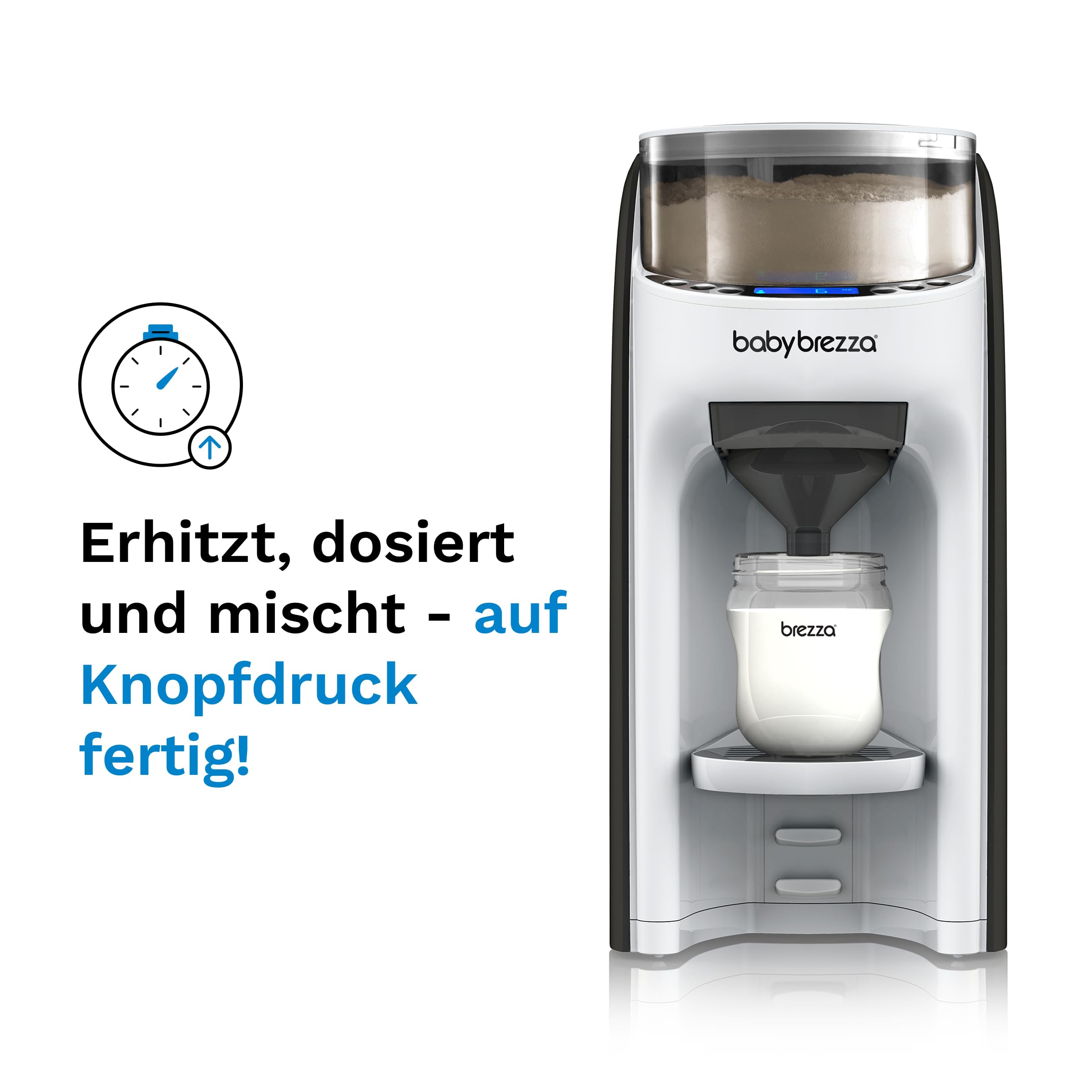 Baby Brezza Formula Pro Advanced & Sterilizer Dryer Bundle Set | Mischt Milchpulver & Wasser automatisch, sterilisiert & trocknet Flaschen, Schnuller & Zubehör – Komplett-Bundle