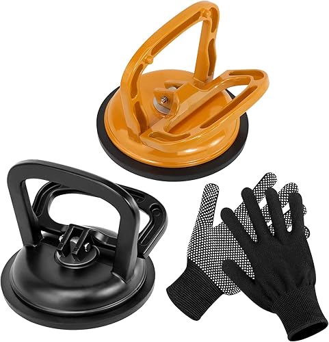 Tgzwme 2 piezas de ventosa de vidrio, elevador de carrocería de automóvil, extractor de abolladuras de aluminio, elevador de ventosa para vidrio,