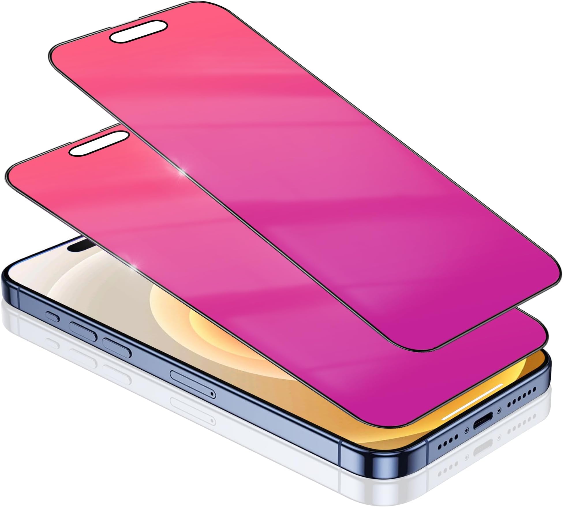 Ivachell Privacy Screen Protector For IPhone 13 Pro Max / 14 Plus Tempered Glass For IPhone 13Pro Max / 14Plus Anti-Spy 6.7inch Gradient Colorful Full Coverage Easy Installation Anti-Scratch Private 2 - View #2