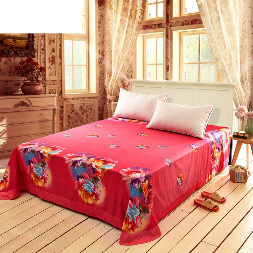Drap en coton imprimé réactif 250x245cm pour des nuits douillettes