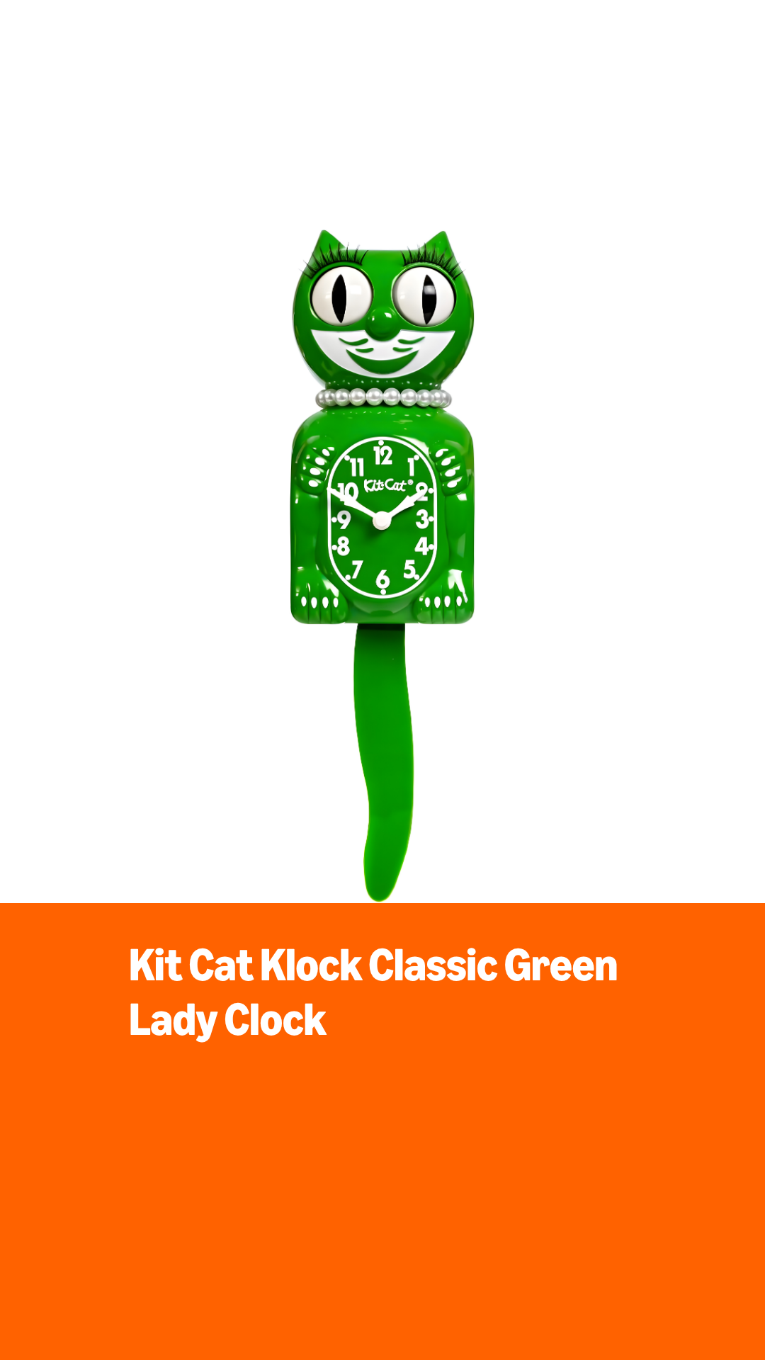 【Kit-Cat Klock】限定カラー　Classic Green Amazon.com: Kit-Cat Clock Limited Edition CLASSIC GREEN LADY - Cat