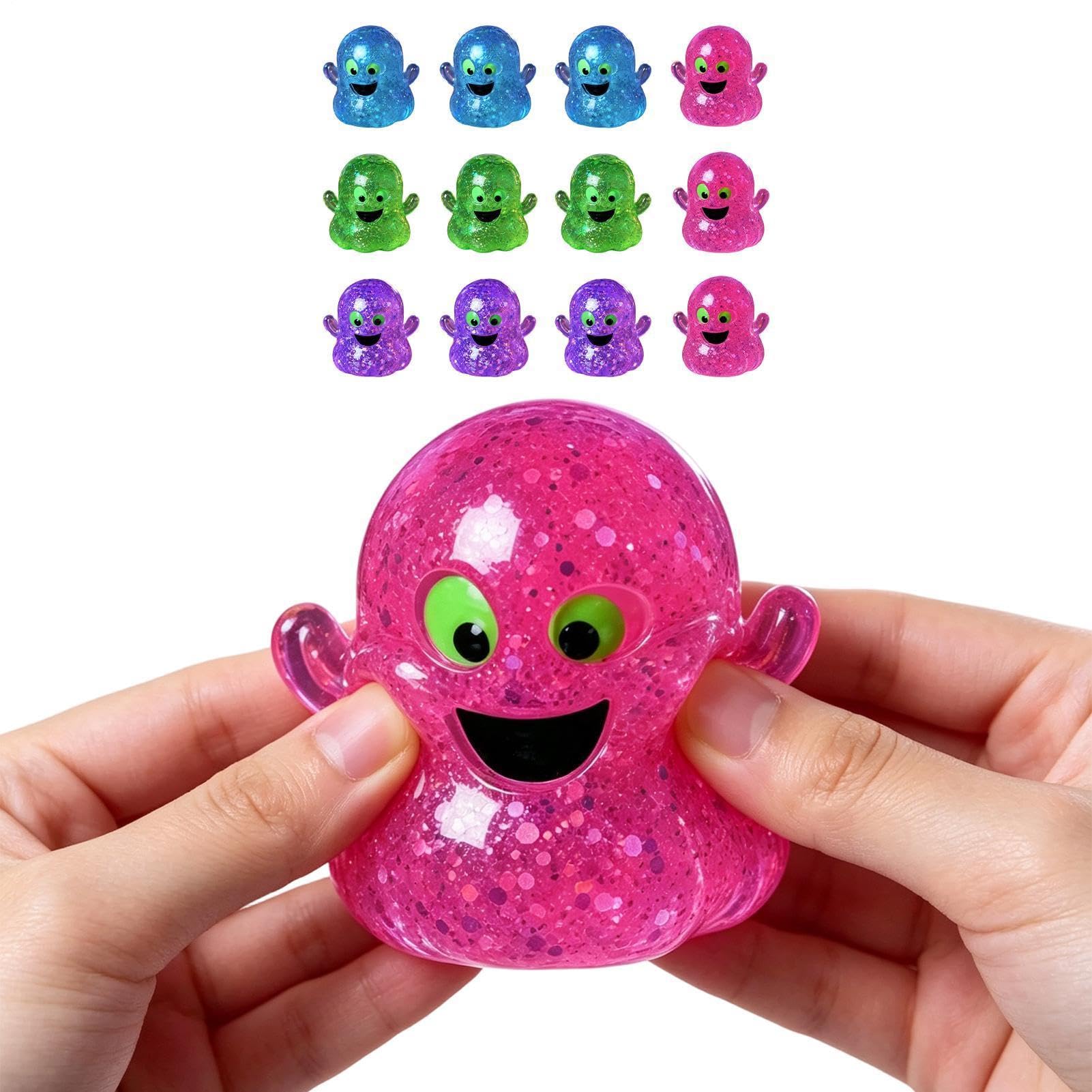 Zabawka sensoryczna, 12 sztuk, miękkie, nieklejące się na Halloween | Zabawka fidget dla młodzieży, kobiet, mężczyzn, dorosłych, jako wypełniacz worków prezentowych i do pończoch