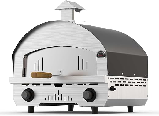 Forno per Pizza a Gas in Acciaio Inox Doppio Bruciatore Speedy500 con...