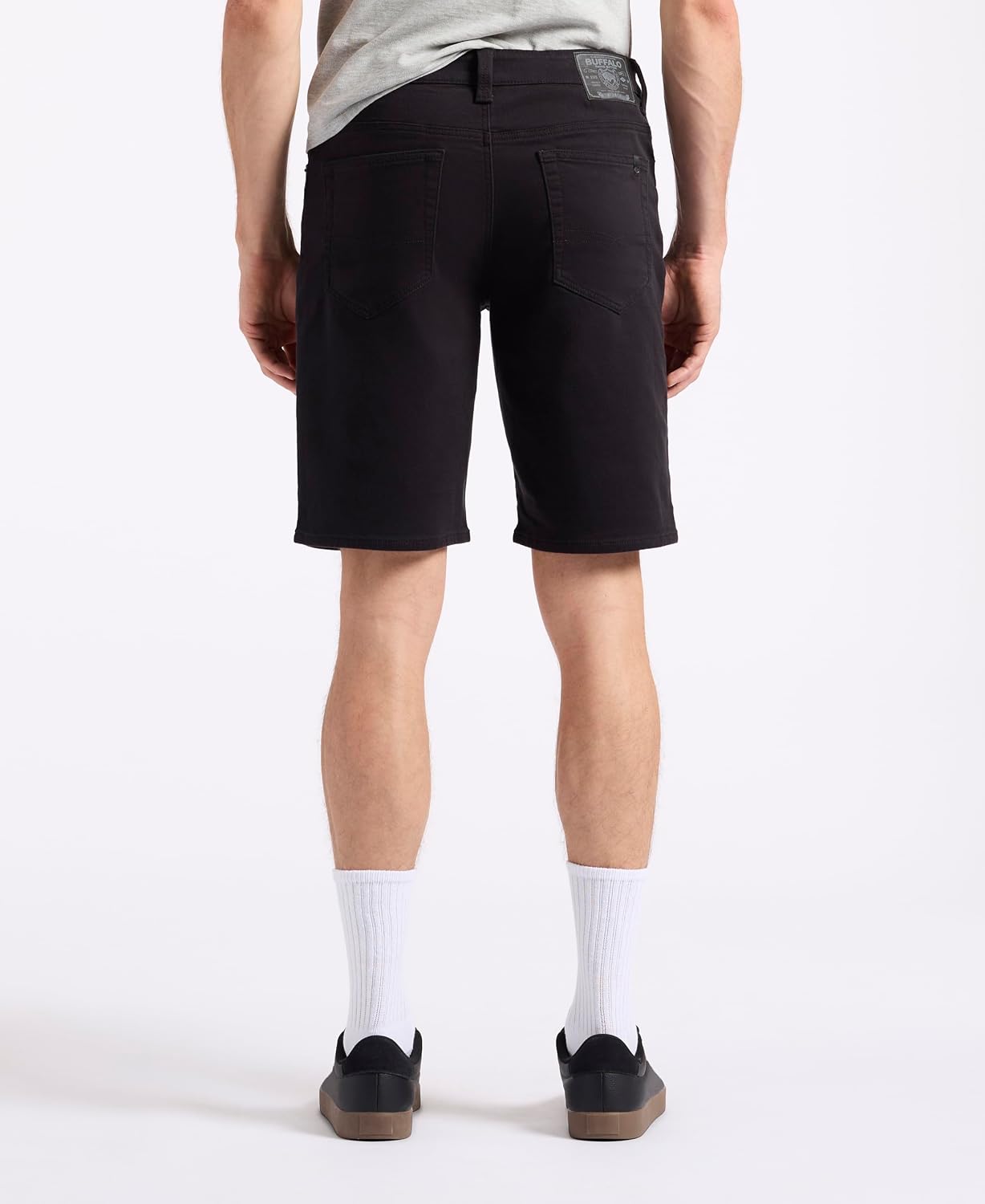 Buffalo David Bitton Men's Non-Denim Relaxed Straight Dean French Terry Shorts with Cotton Blend Stretch