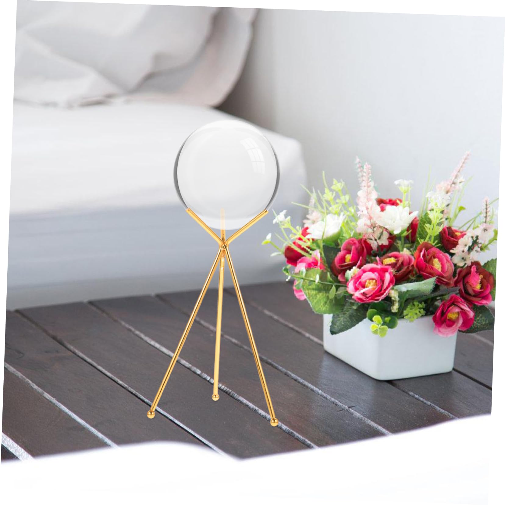 PRETYZOOM 3 Pz Stand a sfera di cristallo globo d'oro Espositore per ornamenti cristalball delicato rack artigianale in ferro delicato arredamento da tavolo ferro da stiro Golden