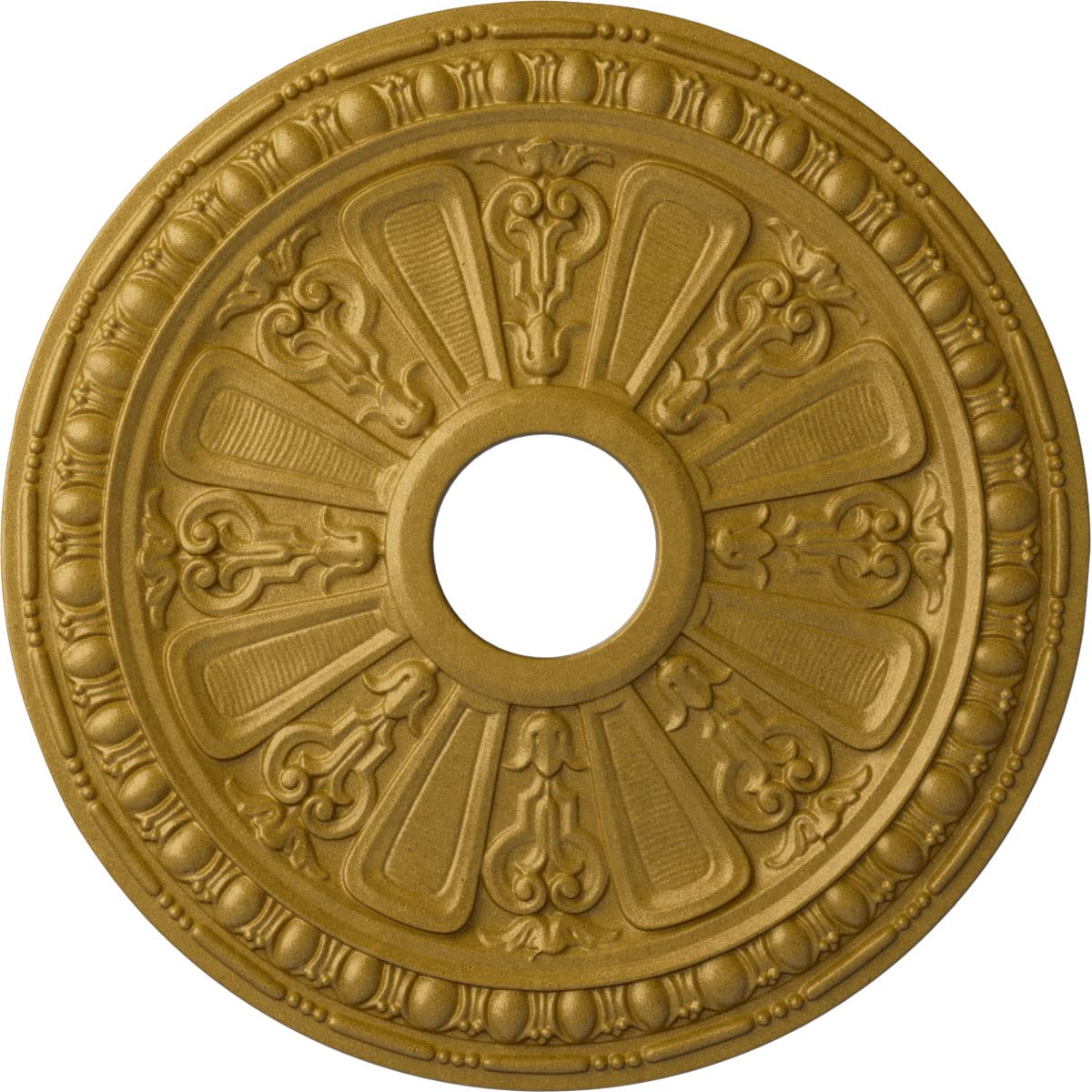 Ekena Millwork CM18RAPGS Raymond Ceiling Medallion, 18 1/8 OD 3 5/8 ID x 1 1/8 P, Pharaohs Gold