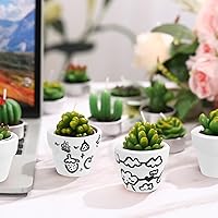 Vista 7 de 12 Piezas Velas de Suculentas Novedosas Hechas a Mano Velas de Té de Cactus Delicadas y con Estilo Velas de Plantas Mini Velas de Cactus