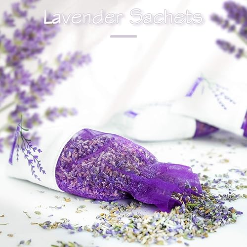 Miniatura 4 de Sobres de lavanda, sobres de lavanda seca, paquete de 8 unidades para armarios, cajones, bolsas de gimnasio, automóviles, armarios de lino, armarios