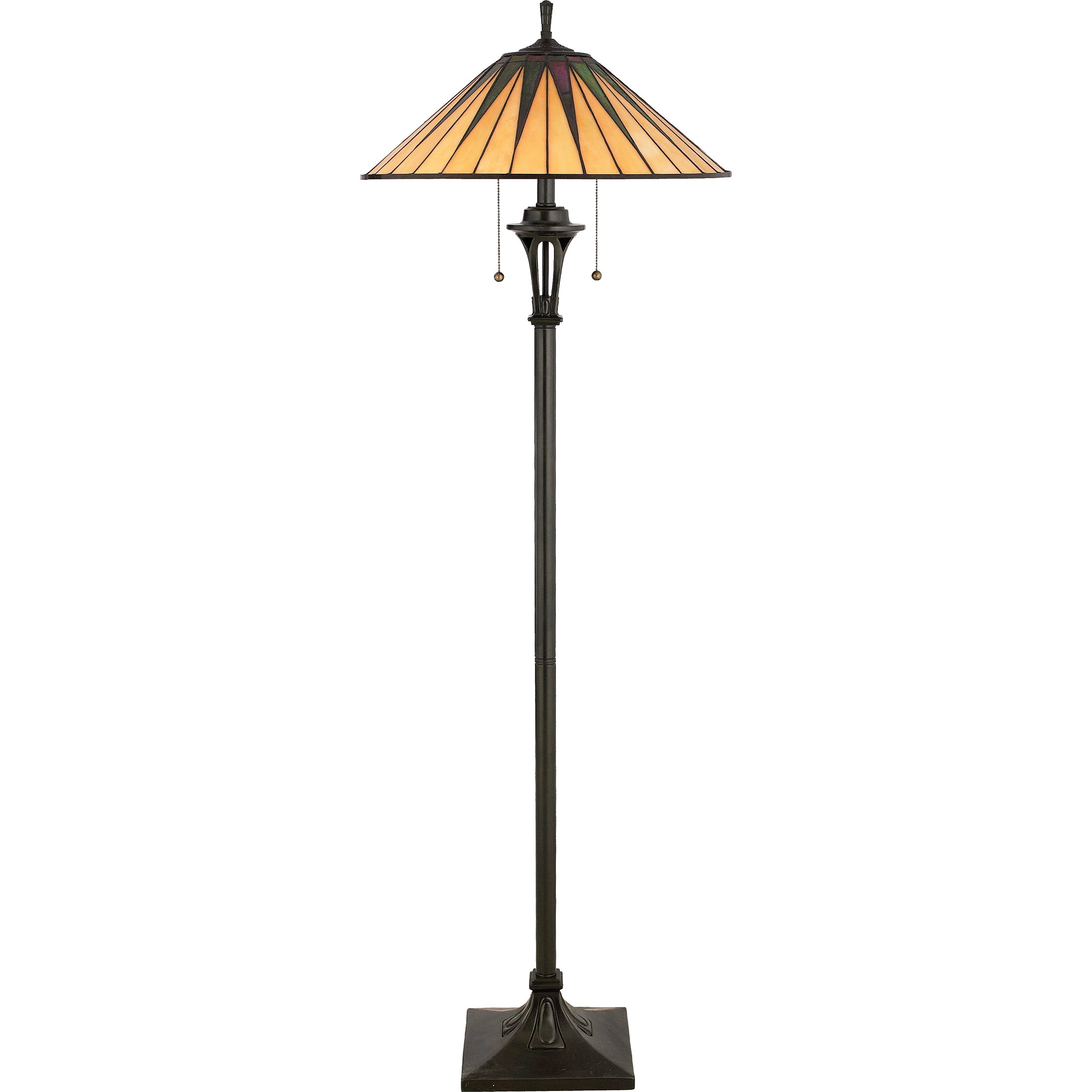 Quoizel Gotham 2-Light Vintage Bronze Floor Lamp with Handcrafted