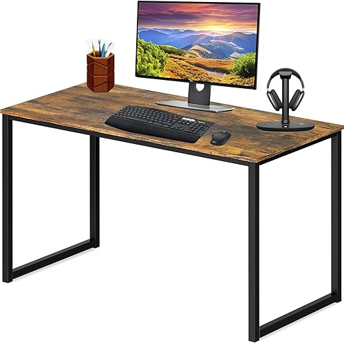 XXF-CT-H8050-VINTAGE - Escritorio de computadora para computadora de 40 pulgadas, escritorio de madera y metal para oficina en casa, estilo moderno