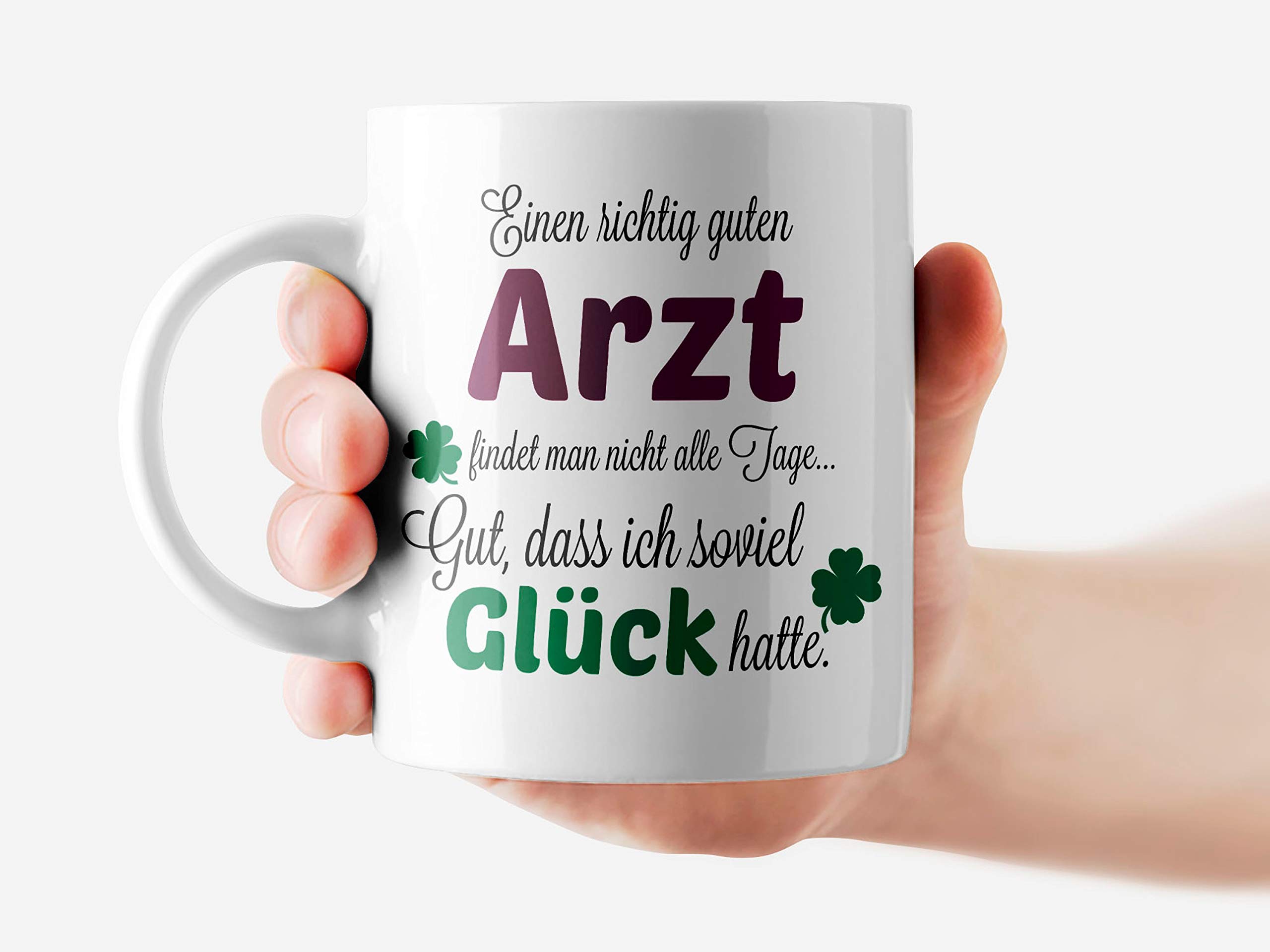 TassenKing – „Eine Gute Ärztin...“ Kaffeebecher Mit Spruch, 300 Ml, Keramikweiß, Spülmaschinenfest