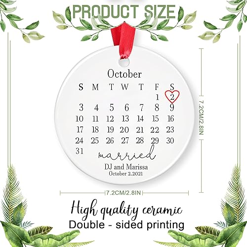 Miniatura 3 de Adorno personalizado para casados, adornos de Navidad, adorno de compromiso, adorno de boda, regalos de boda, regalos de boda, regalos de