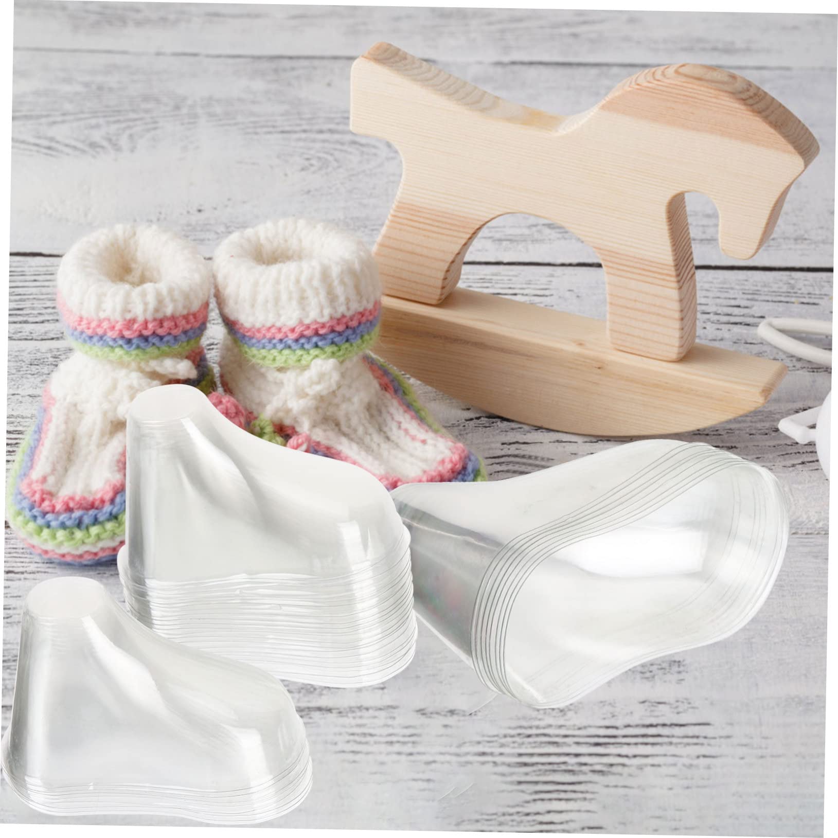 100 Soportes Transparentes Para Calcetines Infantiles – Moldes De Plástico Para Mantener La Forma Y Exhibir – Ideales Para Organización Y Regalo – Relleno Para Zapatos De Bebé