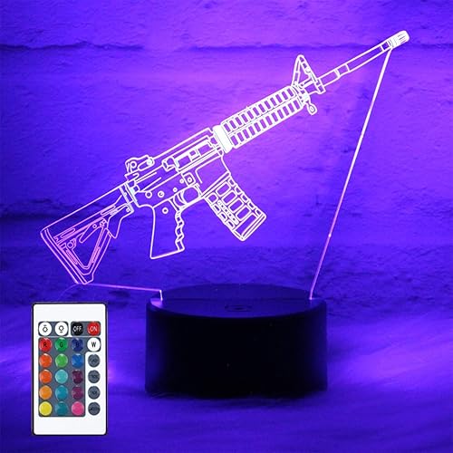 QTDZSWJT Cosas geniales para tu habitación de niños, luz nocturna 3D, 16 colores cambiantes, cosas geniales para sala de juegos, cosas geniales para