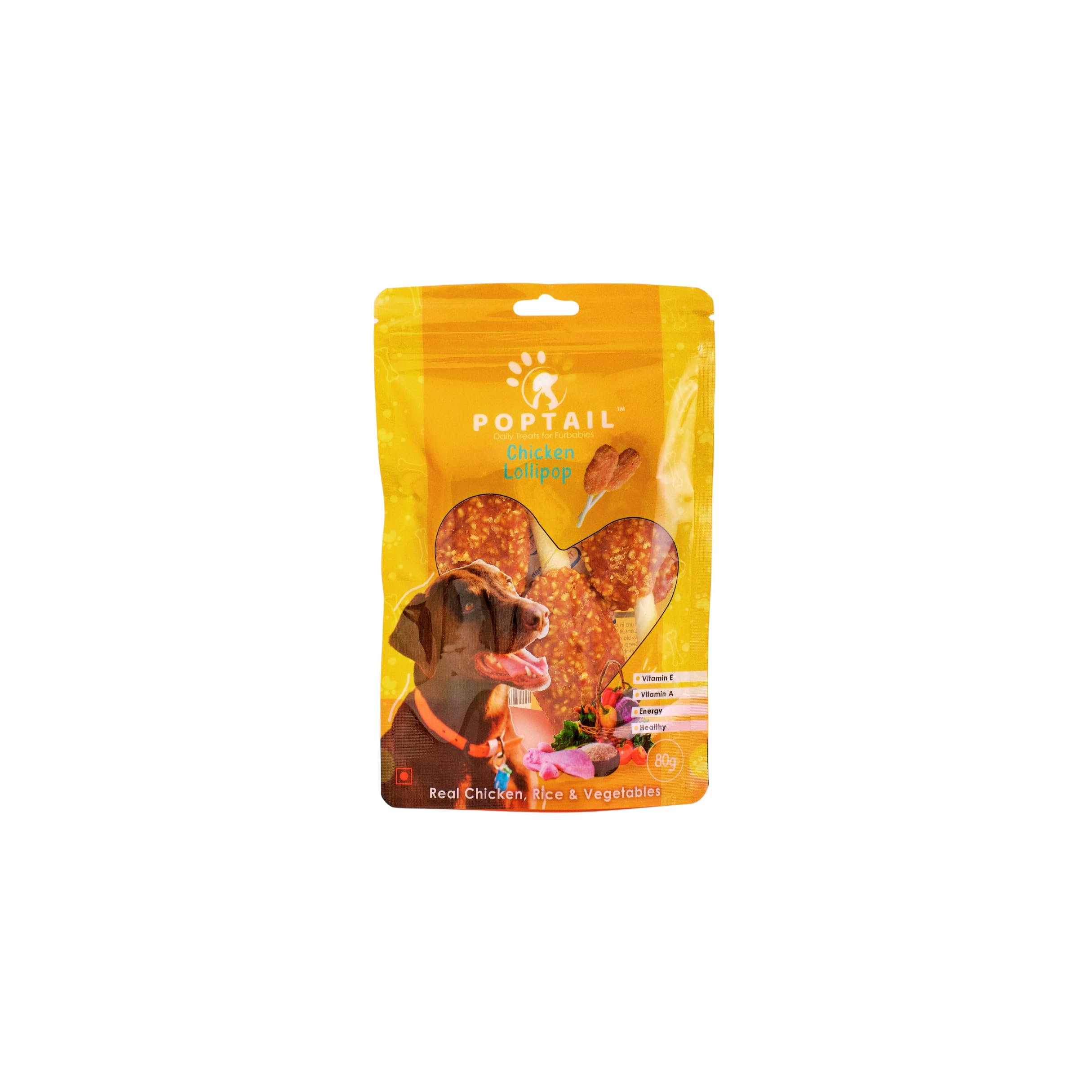 Poptail Chicken Lollipop - Dog Treats - Chicken Flavor - Human Grade Chicken - Rich in Protein - Suitable for All Life Stages - (Pack of 1-80g) (B0CVL7W1C4) Amazon Price History, Amazon Price Tracker