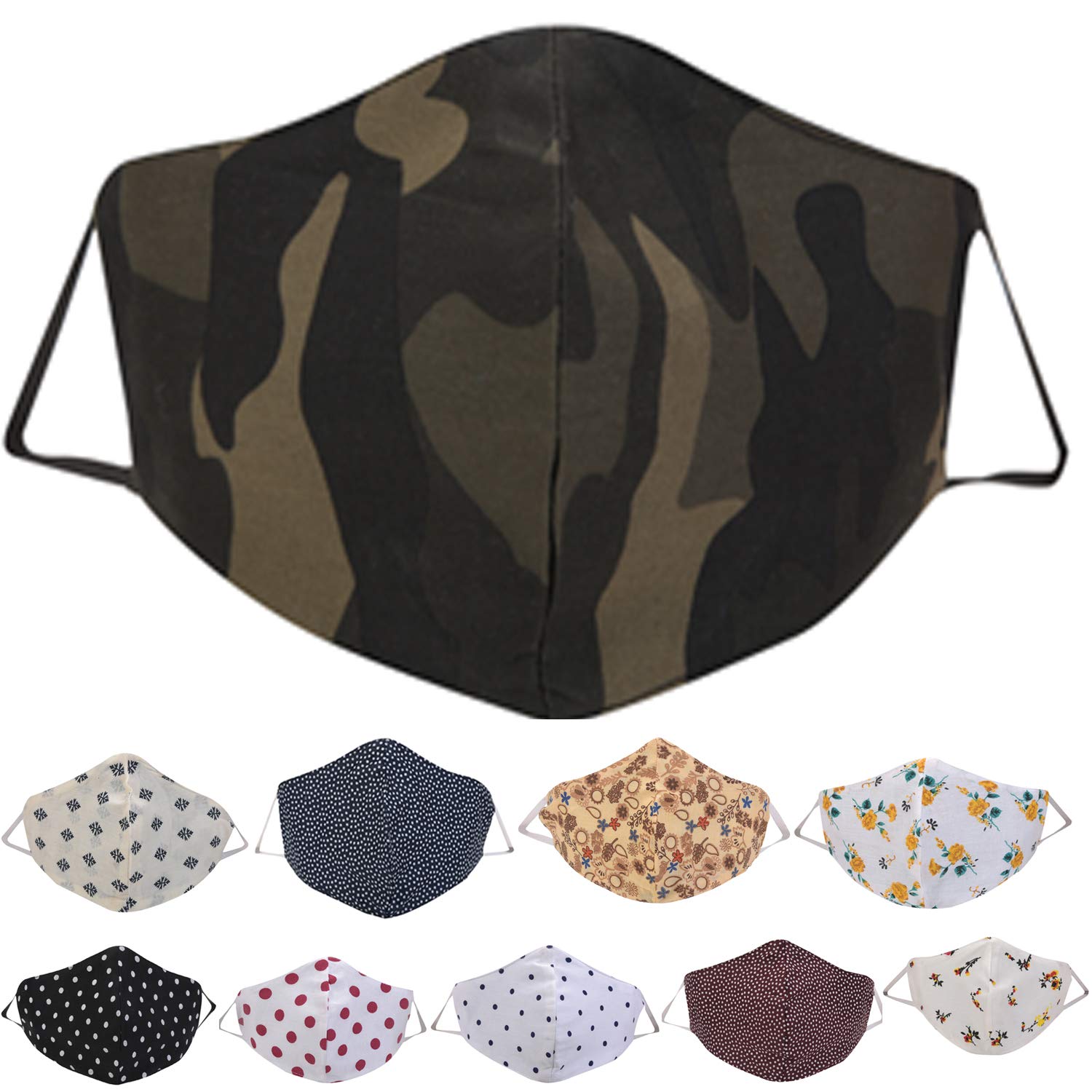 100% Cotton Face Cover Mask With Unique Filter Lining For Better Breathability Colorful Printed Fabric Bright Colors Reusable Washable Protection Smoke