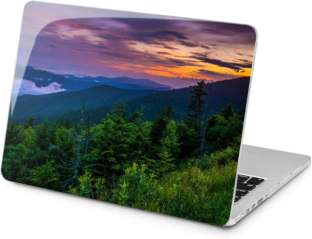 Hard Case Compatible for MacBook Pro 16 14 M3 M2 2023 M1 Pro 13 2022 Air 13 2021 Retina 2020 Mac 11 12 Basic Purple Landscape Cover Nature Laptop Glam Print Design Horizon Sunset Protective