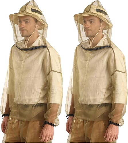 Miniatura 12 de Chaqueta, capucha y pantalones protectores de insectos. Ropa de malla repelente de mosquitos para hombres y mujeres. Traje de malla a prueba