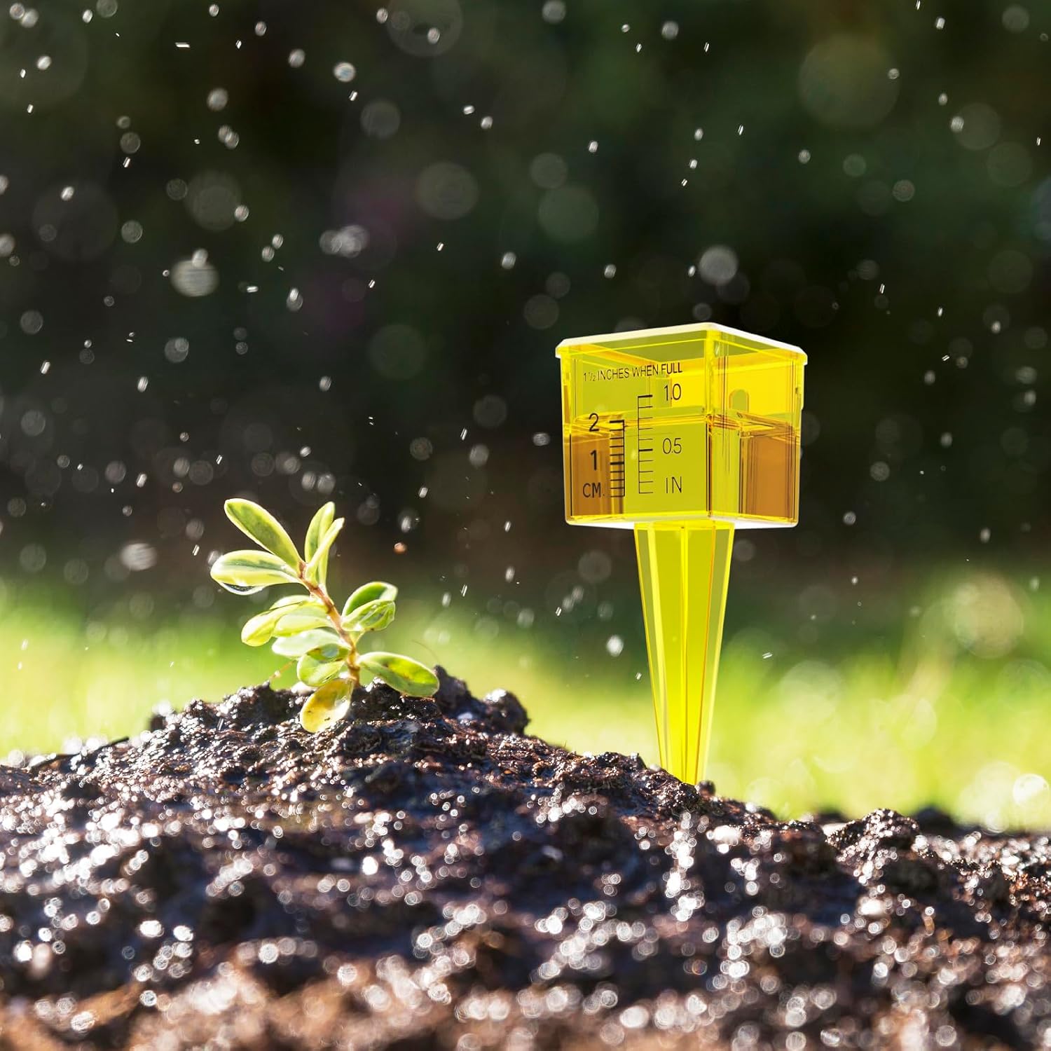 3 Pcs Rain Gauge Plastic Rain Measure Gauge Outdoor Transparent Sprinkler Gauges Replacement Water Measuring Tool for Yard Patio Garden Lawn